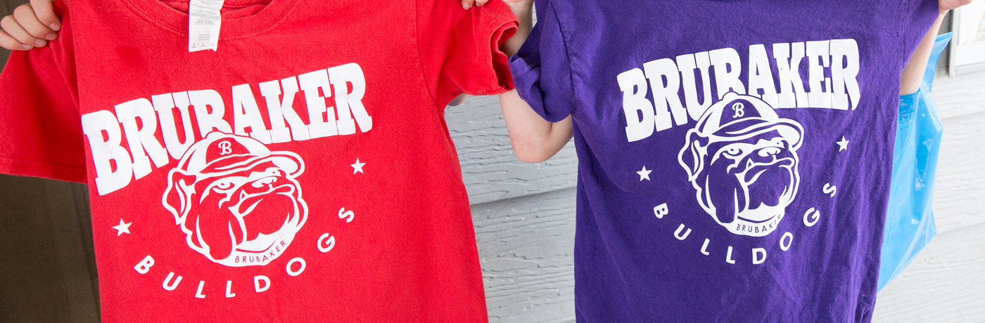 Brubaker Elementary t-shirts with logo